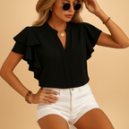 Women’s sleeveless blouse named Amelia with a tailored fit and lightweight fabric. Perfect for work, casual outings, and elegant everyday wear.